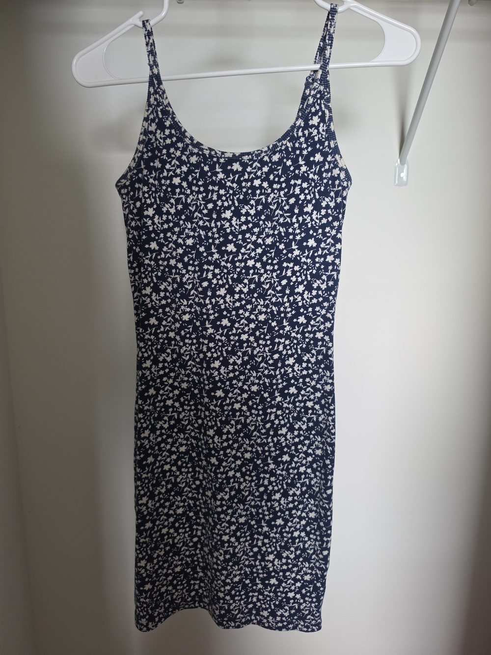 Old Navy Navy and White Floral Slip Dress